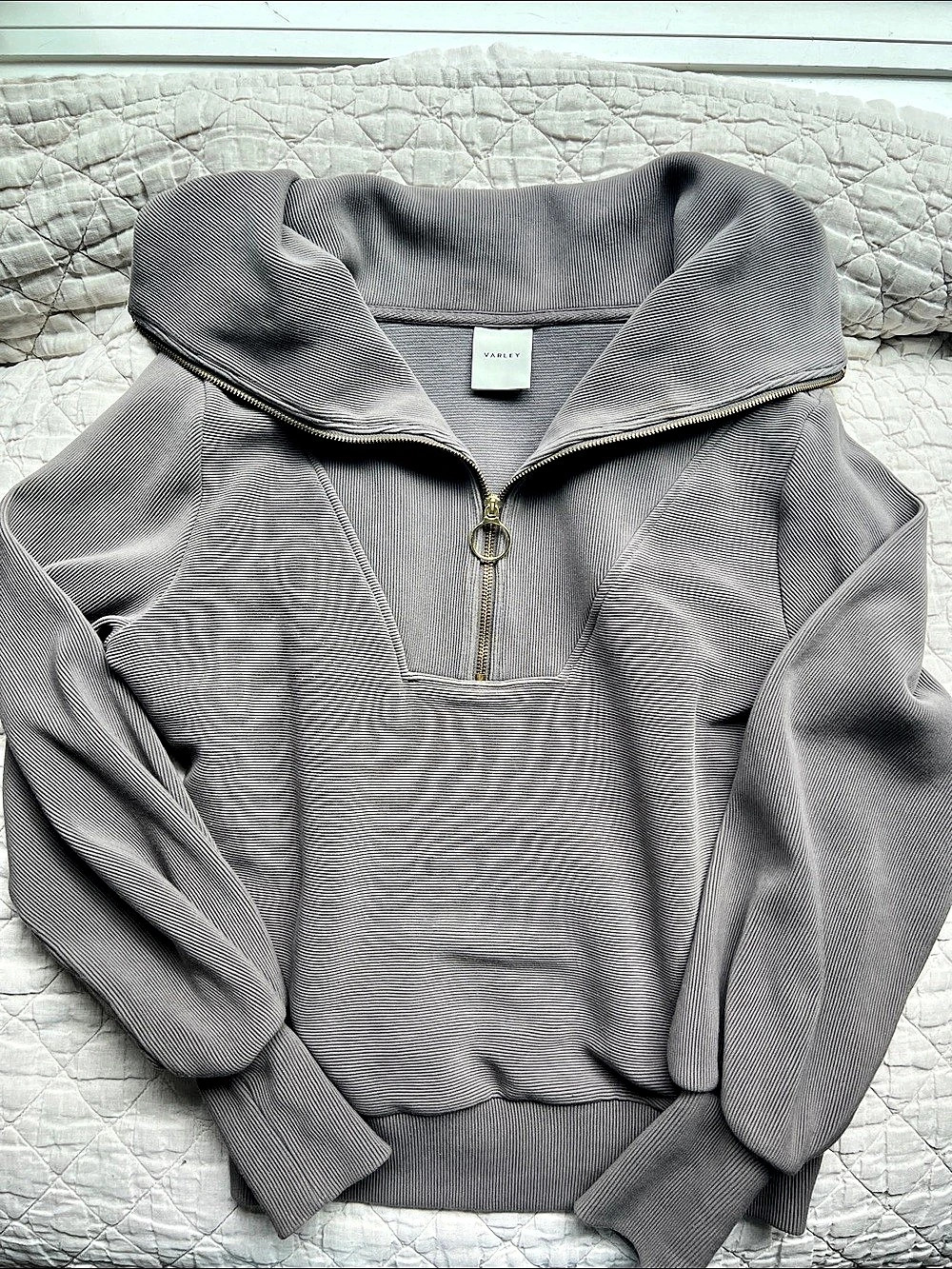 Varley Vine Half-Zip Pullover Light Brown Small